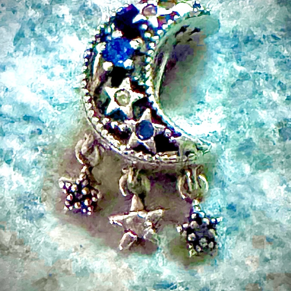 NWOT PANDORA Authentic star and crescent moon charm